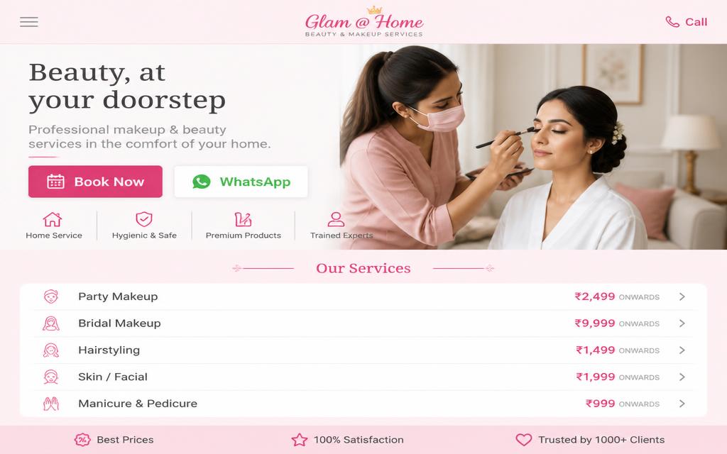 Luxe Home Beauty screen